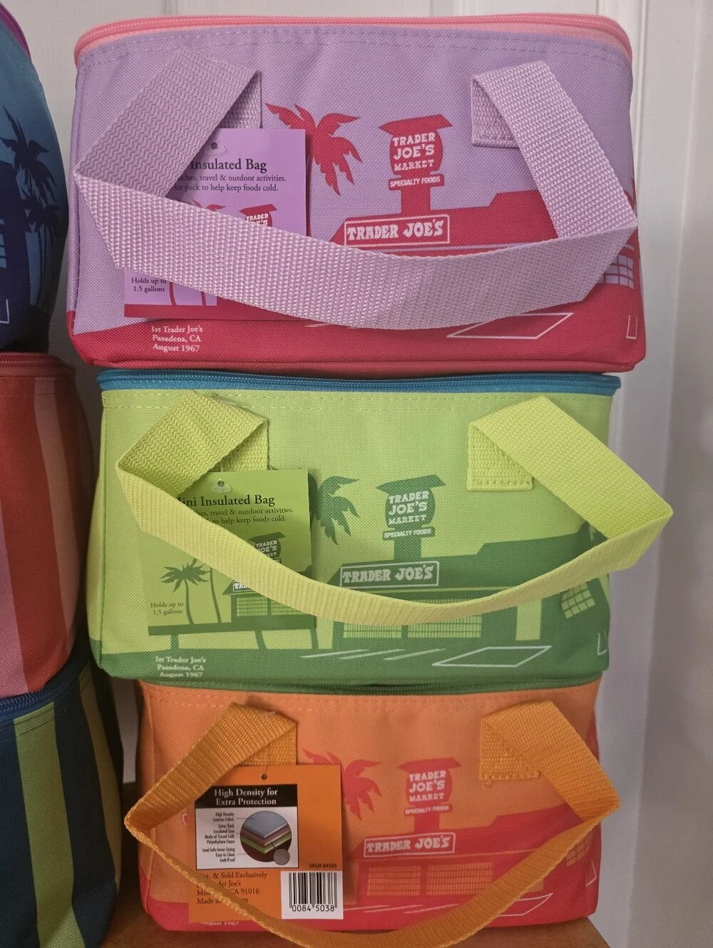 Set of 6 Trader Joe's Mini Insulated Bags - Summer Edition - Picture 3 of 7